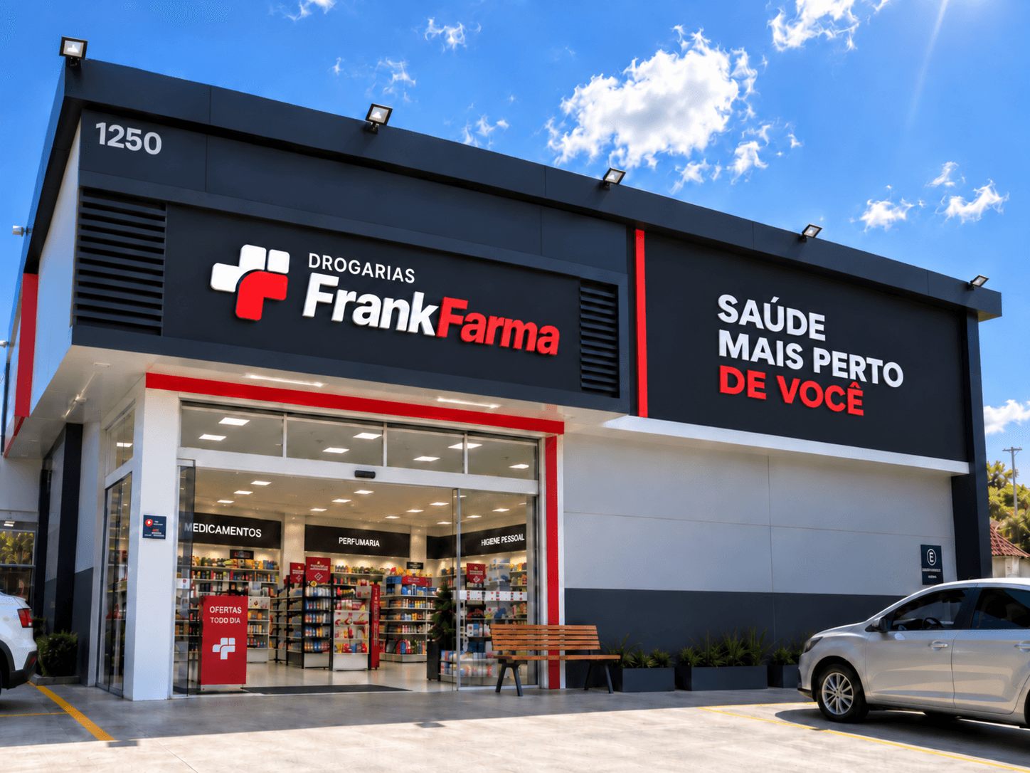 Fachada de uma unidade Frank Farma
